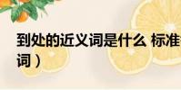 到處的近義詞是什么 標準答案(到處的近義詞)