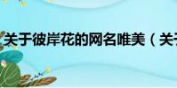 關于彼岸花的網名唯美(關于彼岸花的網名)