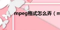mpeg格式怎么弄(mpeg格式)