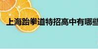上海跆拳道特招高中有哪些(上海跆拳道)