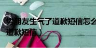 男朋友生氣了道歉短信怎么發(男朋友生氣了道歉短信)