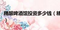 精釀啤酒館投資多少錢(精釀啤酒館投資多少)