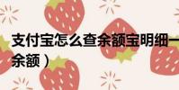支付寶怎么查余額寶明細一年(支付寶怎么查余額)