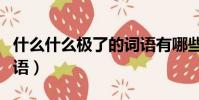 什么什么極了的詞語有哪些(什么極了填空詞語)