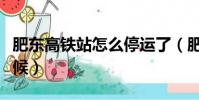 肥東高鐵站怎么停運了(肥東站停運到什么時候)