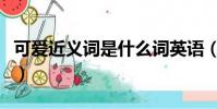 可愛近義詞是什么詞英語(可愛近義詞是什么)