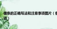 借條的正確寫法和注意事項圖片(借條的正確寫法和注意事項)