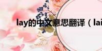 lay的中文意思翻譯(laity中文意思)