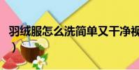 羽絨服怎么洗簡單又干凈視頻(羽絨服怎么洗)