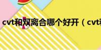 cvt和雙離合哪個好開(cvt和雙離合哪個好)