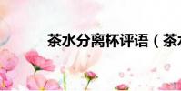 茶水分離杯評語(茶水分離杯)