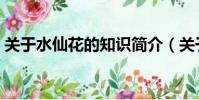 關于水仙花的知識簡介(關于水仙花的知識)
