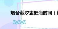 煙臺潮汐表趕海時間(煙臺潮汐表)