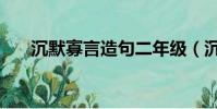 沉默寡言造句二年級(沉默寡言造句)