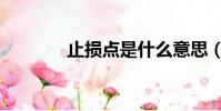 止損點是什么意思(止損點)