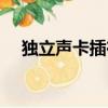 獨立聲卡插在主板什么位置（獨立聲卡）