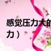 感覺壓力大的時候怎么緩解壓力（怎么緩解壓力）