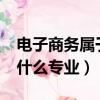 電子商務屬于什么專業大類?（電子商務屬于什么專業）