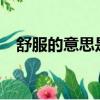舒服的意思是什么?（舒服的意思是什么）