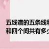 五線譜的五條線和四個間共有多少個音節（五線譜的五條線和四個間共有多少個音位）