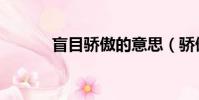 盲目驕傲的意思(驕傲的意思)