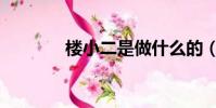 樓小二是做什么的(樓小二)