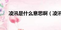 凌汛是什么意思啊(凌汛是什么意思)