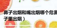鼻子出煙和嘴出煙哪個危害大(抽煙怎么從鼻子里出煙)