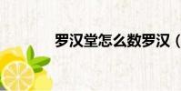 羅漢堂怎么數羅漢(羅漢堂)