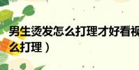 男生燙發怎么打理才好看視頻(男生燙發后怎么打理)