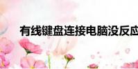 有線鍵盤連接電腦沒反應(有線鍵盤)