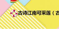 古詩江南可采蓮(古詩江南)
