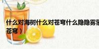 什么對海樹什么對蒼穹什么隱隱霧蒙蒙(什么對海樹什么對蒼穹)