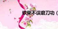 砍柴不誤磨刀功(砍柴)