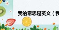我的意思是英文(我的意思)