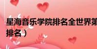 星海音樂學院排名全世界第幾(星海音樂學院排名)