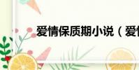 愛情保質期小說(愛情保質期)