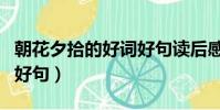 朝花夕拾的好詞好句讀后感(朝花夕拾的好詞好句)