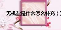 無機鹽是什么怎么補充(無機鹽是什么)