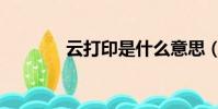 云打印是什么意思(云打印)