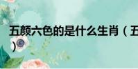 五顏六色的是什么生肖(五顏六色指什么動物)