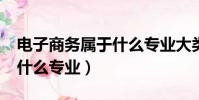 電子商務屬于什么專業大類?(電子商務屬于什么專業)