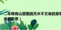 二年級有山皆圖畫無水不文章的意思(有山皆圖畫無水不文章的意思)