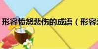 形容憤怒悲傷的成語(形容悲傷憤怒的句子)