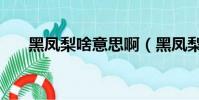 黑鳳梨啥意思啊(黑鳳梨是什么水果)