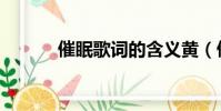 催眠歌詞的含義黃(催眠歌詞)
