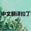 中文翻譯拉丁文轉換詞典（中文翻譯拉丁文）
