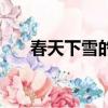 春天下雪的兆頭（春天下雪什么兆頭）