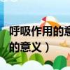 呼吸作用的意義是為生命活動提供（呼吸作用的意義）