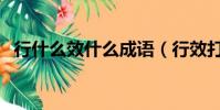 行什么效什么成語(行效打一成語是什么)